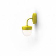 Noon Pan vägglampa frostad 10 cm Gul