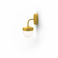 Noon Pan vägglampa frostad 10 cm Guldgul