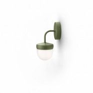 Noon Pan vägglampa frostad 10 cm Militärgrön