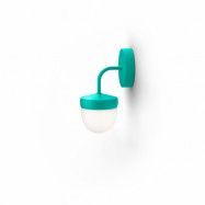 Noon Pan vägglampa frostad 10 cm Turkos
