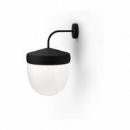 Noon Pan vägglampa frostad 30 cm Svart