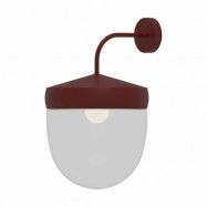 Noon Pan vägglampa klar 30 cm Bordeauxröd
