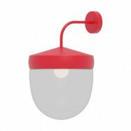Noon Pan vägglampa klar 30 cm Röd