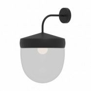 Noon Pan vägglampa klar 30 cm Svart