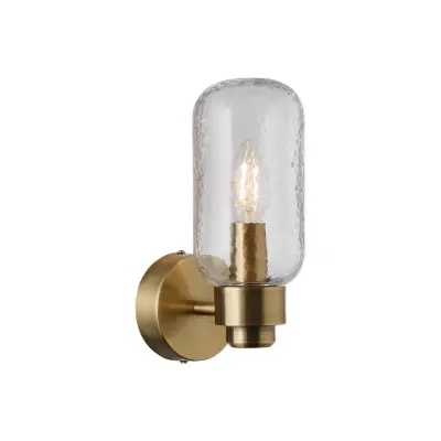 Nordlux - Tutan vägglampa, metall, glas, IP44, mässingsfärgad