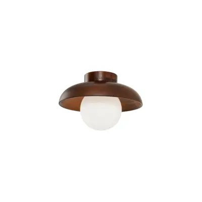 NORDVÄRK Hand-T vägglampa - glas och brun valnöt