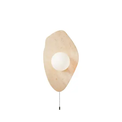 NORDVÄRK S?m?lar vägglampa - glas och beige travertin