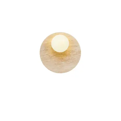 NORDVÄRK Tor-Look vägglampa - glas och beige travertin
