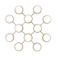 Nuura Aps - Liila 12 Vägglampa/Plafond Nordic Gold/Opal WhiteNuura