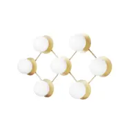Nuura Aps - Liila 7 vägglampa, 7 lampor, varmvit, guld/opalNuura