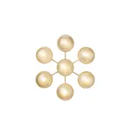 Nuura Aps - Liila Star vägglampa, 7 lampor, guld/klar, varmvitNuura