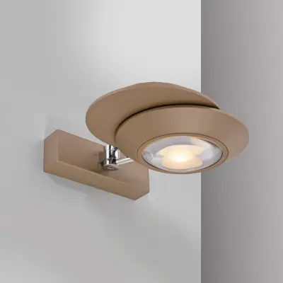 Oculis LED-vägglampa i bronsfärg, 30 cm, järn, 2 lampor – PURE - Sovrum - Modern - Metall - Med flera ljuskällor