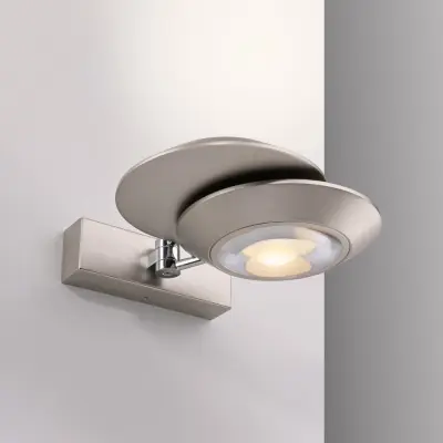 Oculis LED-vägglampa, silverfärgad, 30 cm, järn, 2 lampor – PURE - Sovrum - Modern - Metall - Med flera ljuskällor