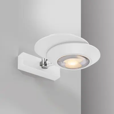 Oculis LED-vägglampa, vit, 30 cm, järn/glas, 2 lampor – PURE - Sovrum - Modern - Metall - Med flera ljuskällor