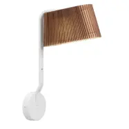 Owalo 7030 vägglampa, valnöt 33cm