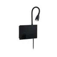 Paulmann - Halina LED-vägglampa USB C matt svart –
