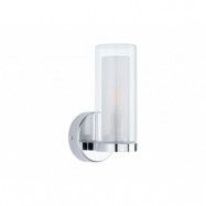 Paulmann - Luena LED Vägglampa IP44 Dim. Krom/Clear