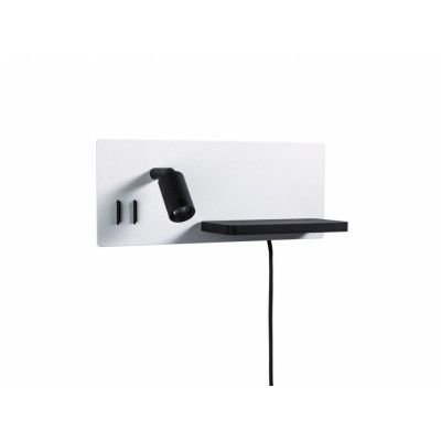 Paulmann - LED-vägglampa Serra, svart, 2 700 K, höger