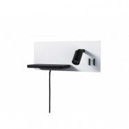 Paulmann - Serra LED Vägglampa USB C Dim. Right Side Matt Vit/Matt Svart