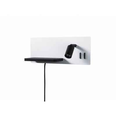 Paulmann - LED-vägglampa Serra, vänster, USB-C, vit/svart