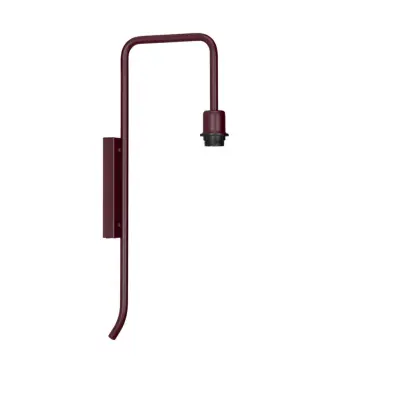 Pensile vägglampa fast inst dark red E27