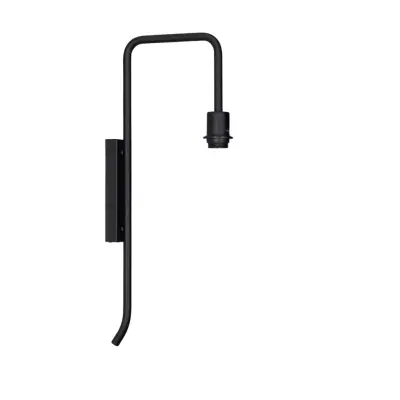 Pensile vägglampa fast inst svartstruktur E27