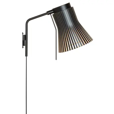 Petite vägglampa, svart 37cm