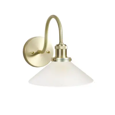 PR Home August Vägglampa Opal/mässing 25cm IP23