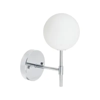 PR Home Sigma S vägglampa Krom Opal, 25cm