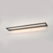 Puro LED-vägglampa, grå, bredd 100 cm, aluminium, dimmer – PURE - Vardagsrum - Modern - Vinklad