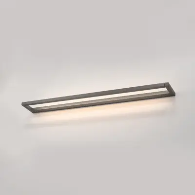 Puro LED-vägglampa, grå, bredd 100 cm, aluminium, dimmer – PURE - Vardagsrum - Modern - Vinklad