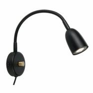 Radiell vägglampa LED, svartstruktur