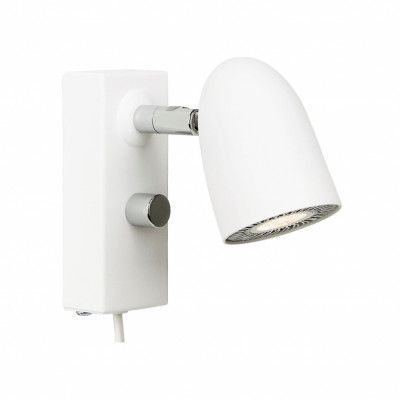 Radiell vägglampa LED, vitstruktur 14cm