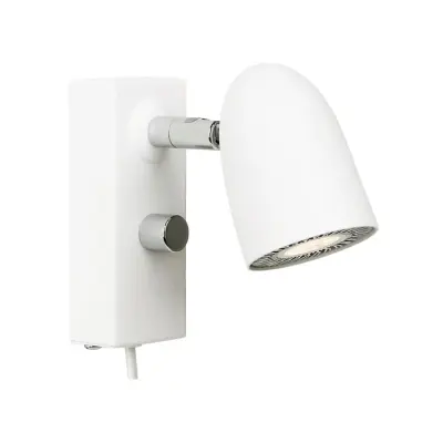 Radiell vägglampa LED, vitstruktur 14cm