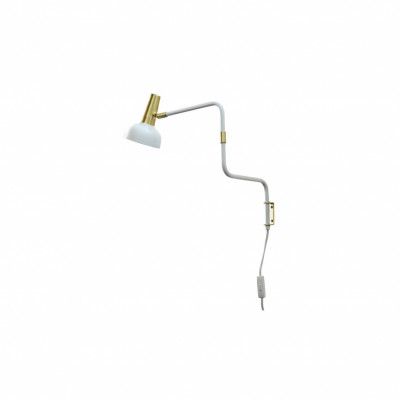 Ray vägglampa, vit/mässing 57cm