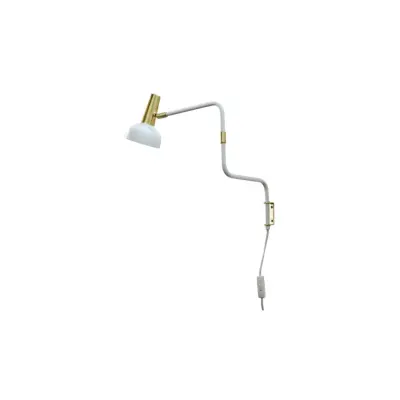 Ray vägglampa, vit/mässing 57cm