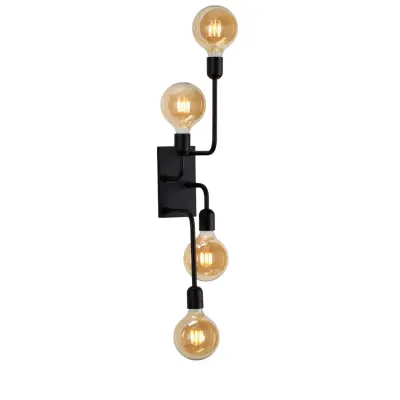 Regal XL vägglampa svartstruktur E27