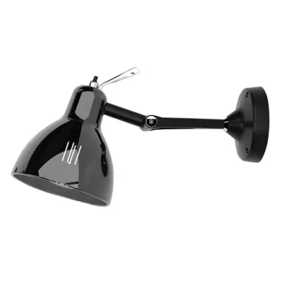 Rotaliana - Luxy H0 Glam vägglampa, svart/rökfärgad, glas