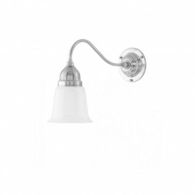 Runeberg Vägglampa, förnicklad mässing