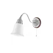 Runeberg Vägglampa, förnicklad mässing/brun