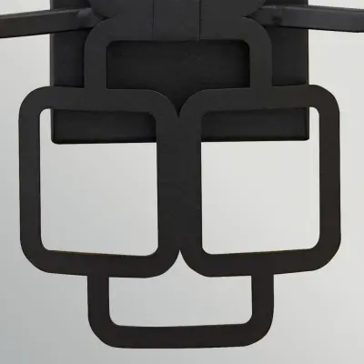 Sabina vägglampa, svart, 42 cm, 2 lampor, metall/textil – HINKLEY - Vardagsrum - Modern - Med flera ljuskällor