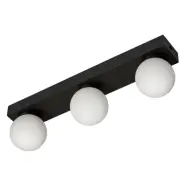 Sandhamn 3 vägglampa, svart/opal