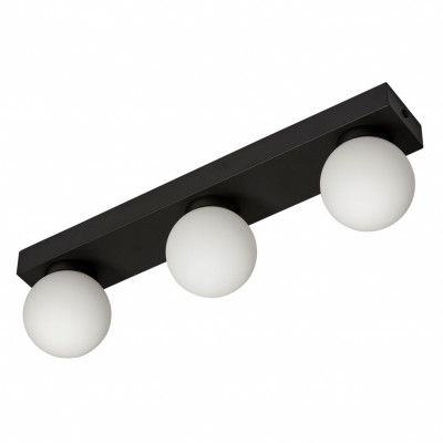 Sandhamn 3 vägglampa, svart/opal