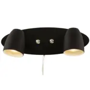 SANDNES 2-armad vägglampa, svart