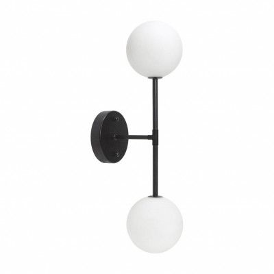 Sigma D vägglampa, Svart/Opal 49cm