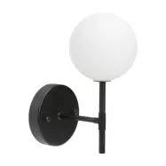 Sigma S vägglampa, Svart/Opal 25cm
