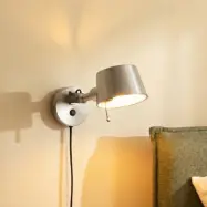 Silka vägglampa, nickelsatin, flexibel, 14 cm, stickkontakt - Lucande - Arbetsrum / hemkontor - Modern - Metall - Med en ljuskälla