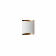 Sinne Vägglampa fast inst vitstruktur/mässing LED