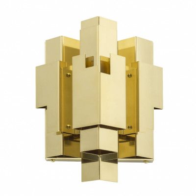 Skyline Vägglampa Fast montage, Mässing