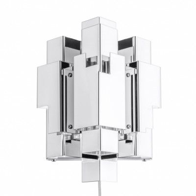 Skyline Vägglampa m. kabel, Rostfritt stål